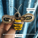 Bumble Bee Handmade Bead Brooch - Image 5