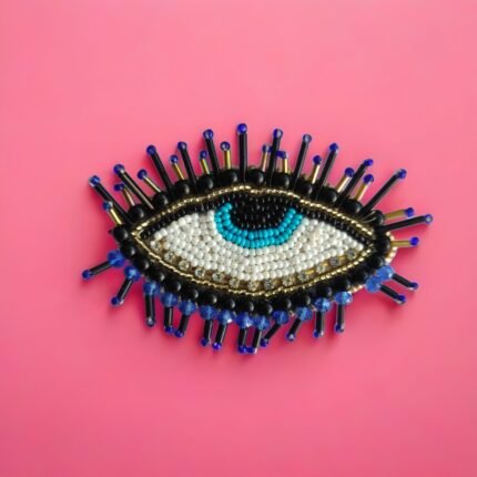 Evil Eye Themed Bead Brooch – 1
