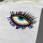 Evil Eye Themed Bead Brooch – 1 - Image 6